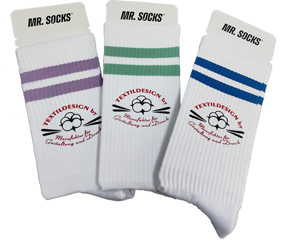 Socken mit Text,Logo,Bild beschriftet, personalisiert nach Ihren Daten
