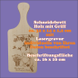Preview: Schneidebrettchen aus Holz mit Griff personalisierter Gravur