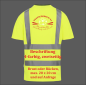 Preview: zweiseitig bedrucktes Warn-T-Shirt, Arbeitsbekleiung, Warnarbeitsbekleidung beschriftet, Textildruck