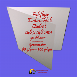 Falzflyer Quadrat 148 x 148 mm