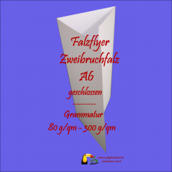 Falzflyer A& Wickelfalz 2 Bruchfalz sechsseitig