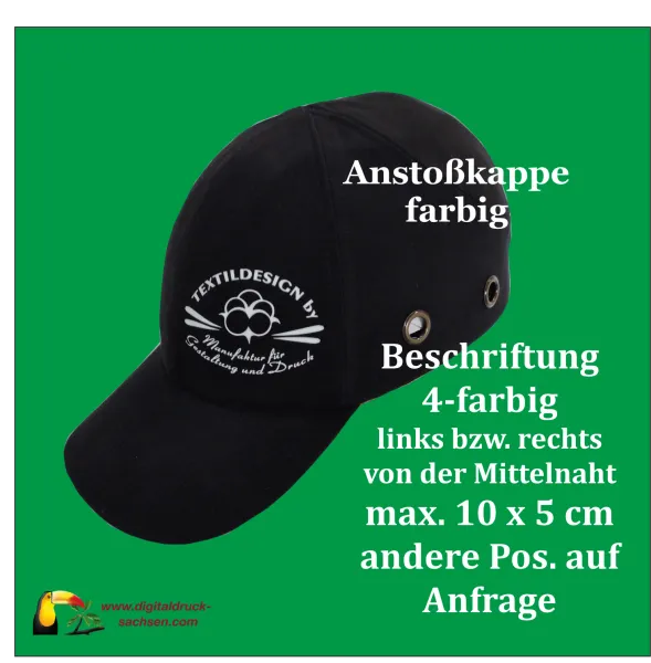 Anstoßkappe schwarz beschriftet