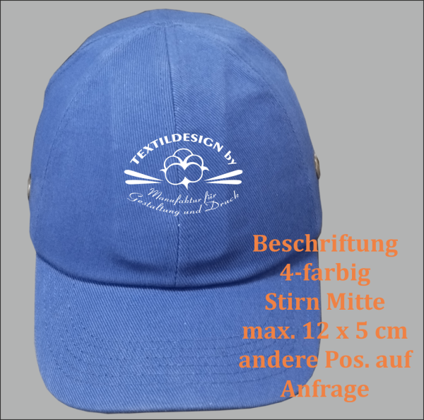 Anstoßkappe blau personalisiert