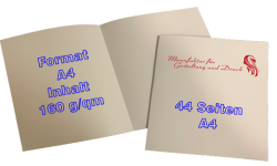 Zeitung Rücksticheftung A4 44 Seiten 160g/qm