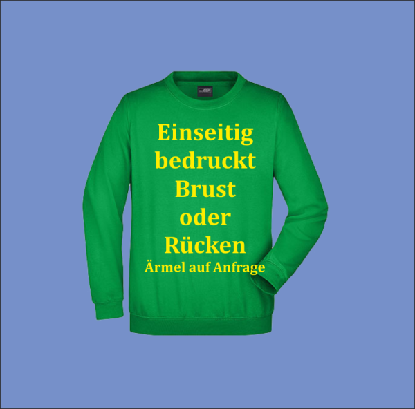 Sweethshirt im Direktdruck bedruckt