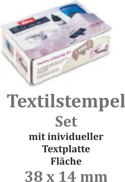 Textilstempelset mit Textplatte