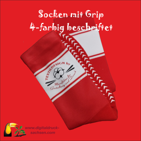 Socke mit Grip, Ballersocks Light, Logo, Text