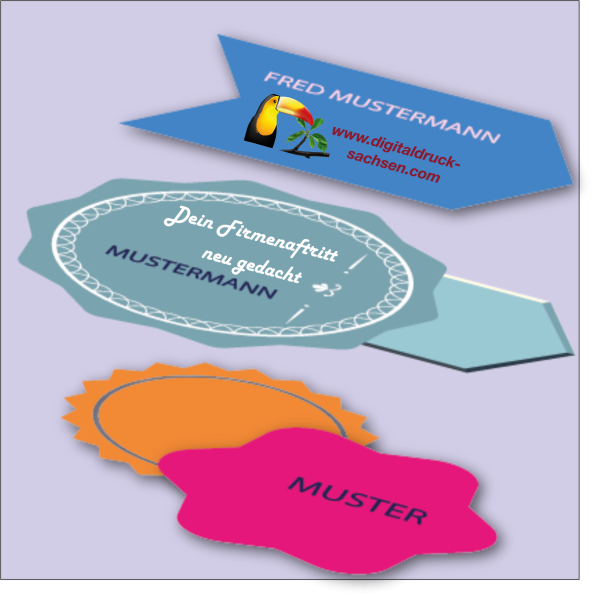 Freiform Visitenkarte, Form und Material frei wählbar
