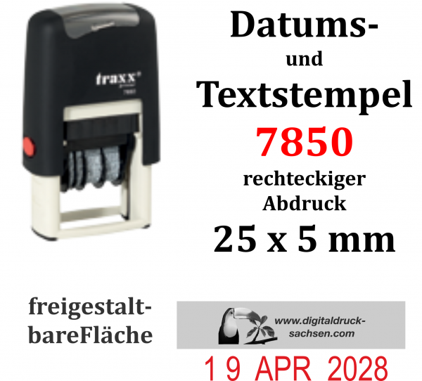 Traxx 7850; Textstempel 7850 Printy 4850