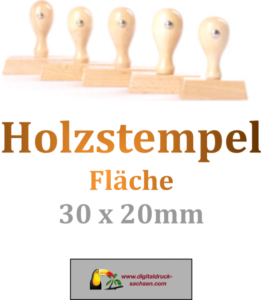 Holzstempel Flaeche 30 x 20 mm