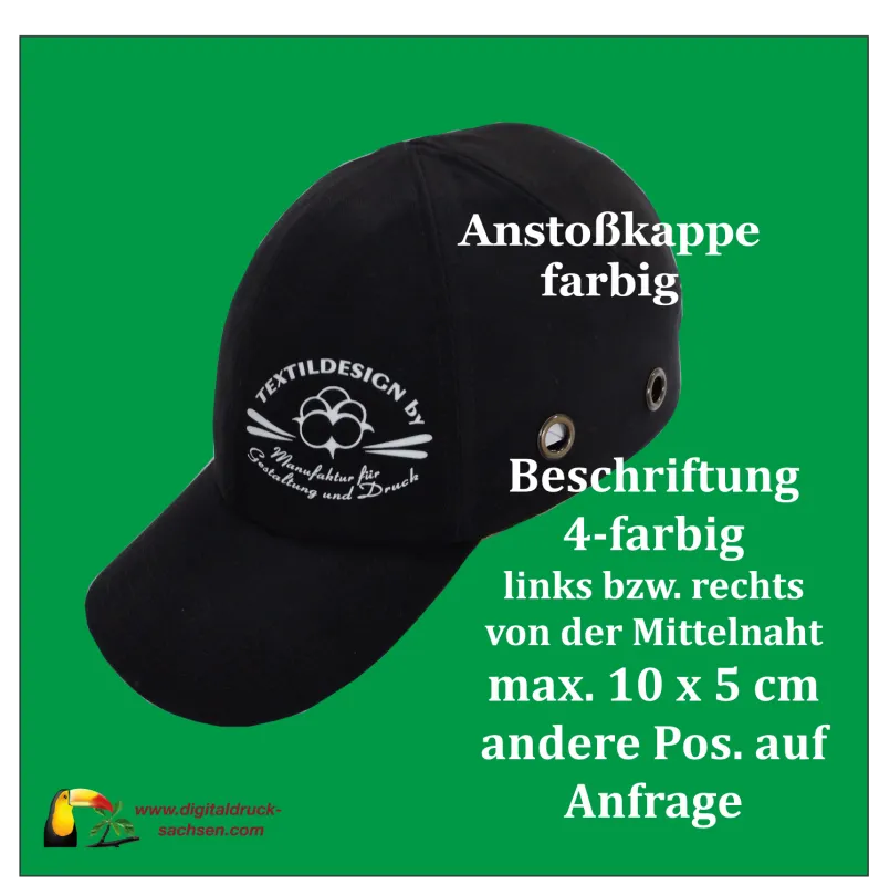 Anstoßkappe schwarz beschriftet