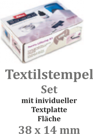 Textilstempelset mit Textplatte