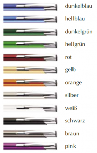 Metallkugelschreiber in vielen Farben
