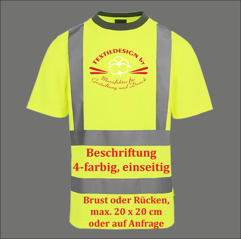 Warn-T-Shirt bedruckt, DTF-Druck, textildirekt- und Sublimationsdruck bei Manu in Dresden
