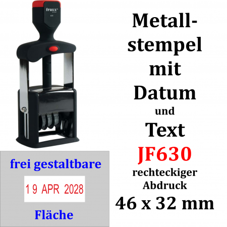 Traxx JF630; Metallstempel mit Datum JP630